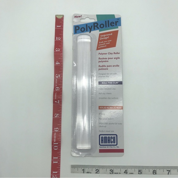 Amaco Non-Stick Portable Poly Roller Clay Sculpting Tool Crafting Craft Clear - Picture 8 of 9